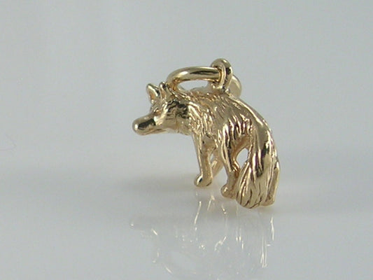 Vintage 9ct Gold Fox Charm  H/MK 1967
