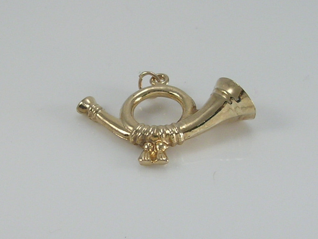 Vintage 9ct Gold French Horn Charm H/MK 1972