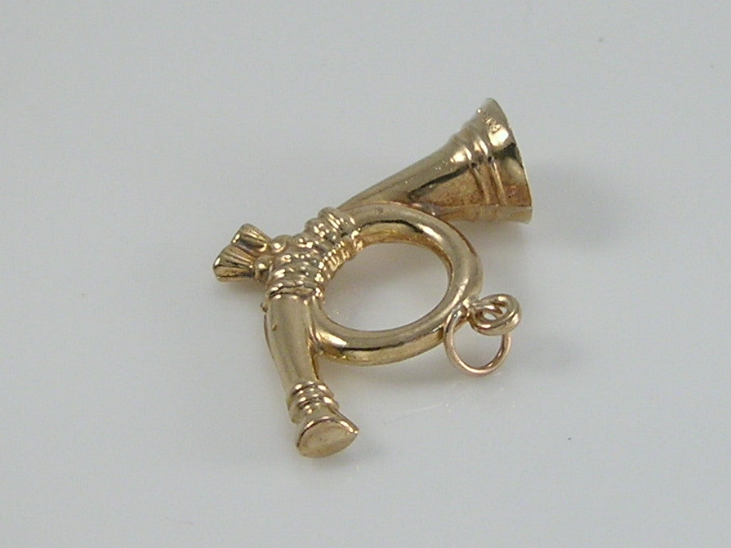 Vintage 9ct Gold French Horn Charm H/MK 1972