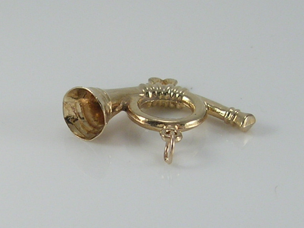 Vintage 9ct Gold French Horn Charm H/MK 1972