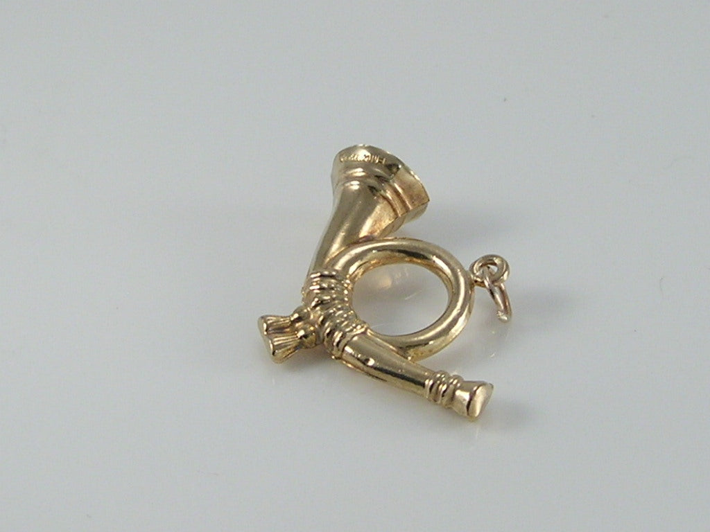 Vintage 9ct Gold French Horn Charm H/MK 1972