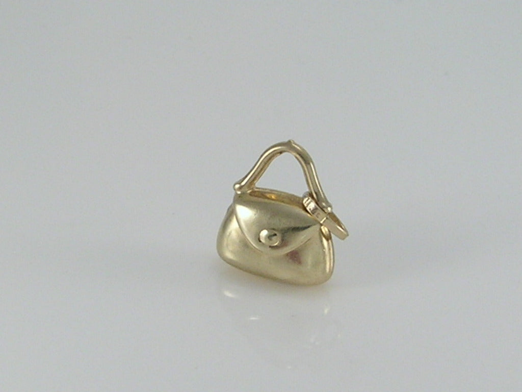 Vintage 9ct Gold Handbag Purse Pendant