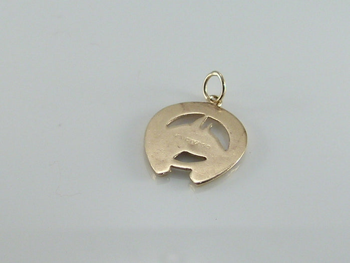 Vintage 9ct Gold Lucky Horseshoe Horse Head Charm H/MK 1959