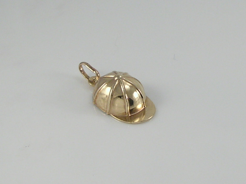 Vintage 9ct Gold UnoAerre Jockey Cap Charm Pendant