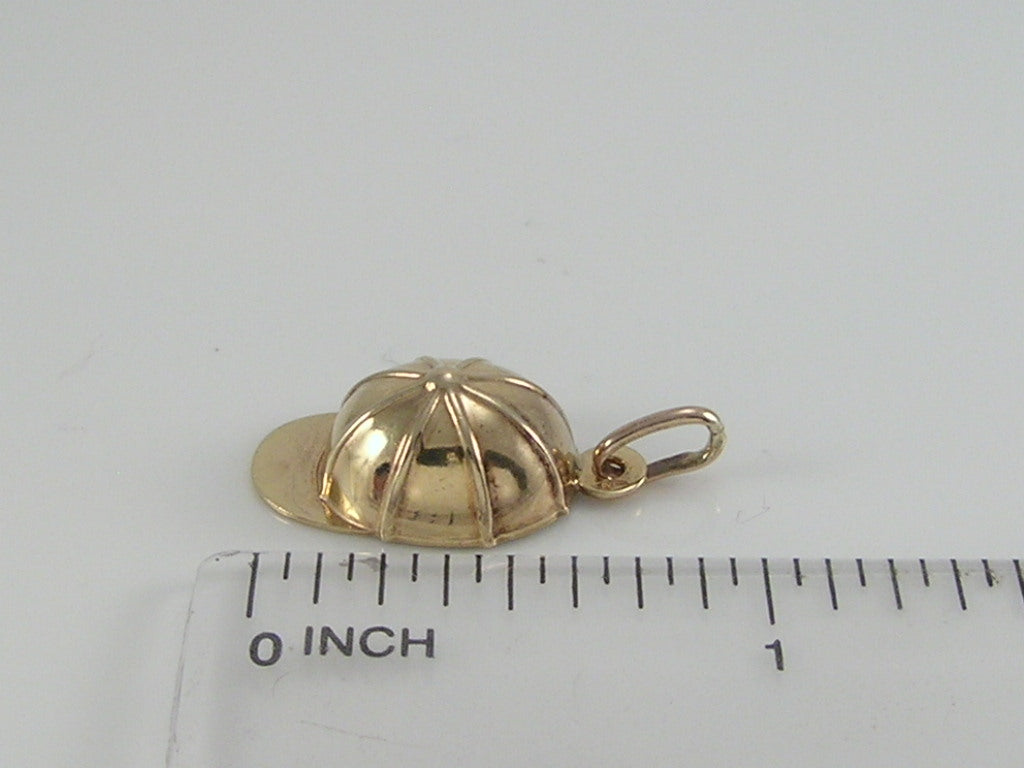 Vintage 9ct Gold UnoAerre Jockey Cap Charm Pendant