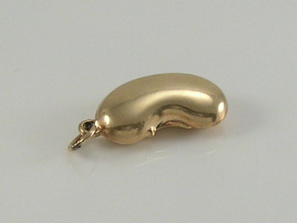 Vintage 9ct Gold Lucky Kidney Bean Charm Pendant H/MK 1966