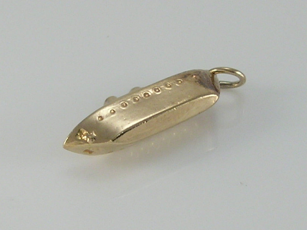 Vintage 9ct Gold Cruise Liner Ship Charm H/MK 1963