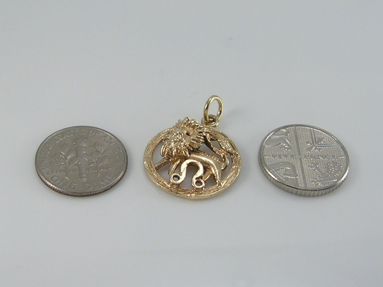Vintage 3D 9ct Gold Lion Pendant H/MK 1992