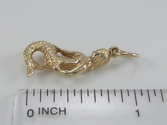 Vintage 9ct Gold Mermaid Charm Pendant