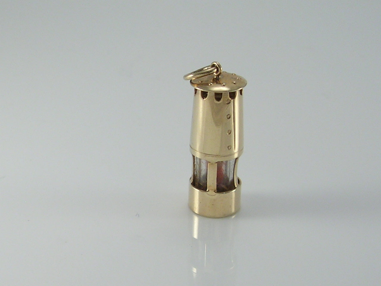 Vintage 9ct Gold Miners Lamp Charm H/MK 1975 WHC