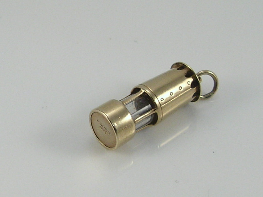 Vintage 9ct Gold Miners Lamp Charm H/MK 1968