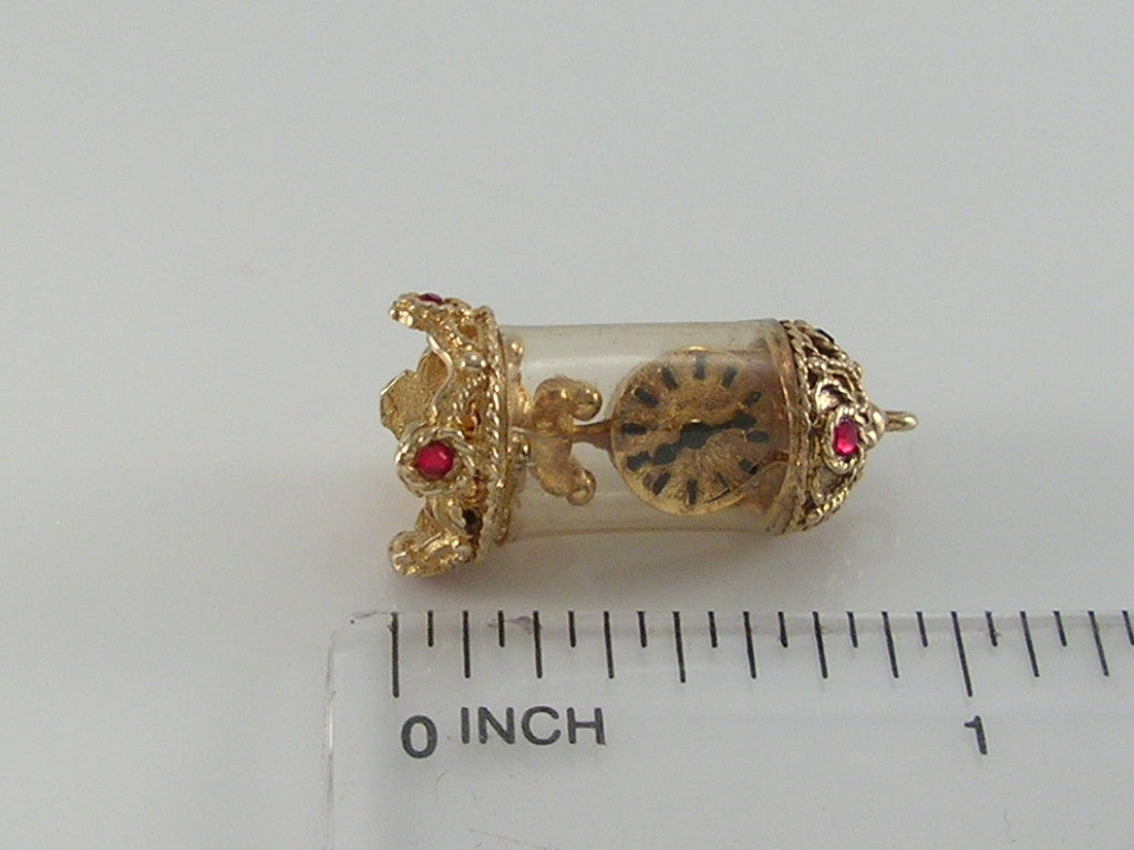 Vintage  9ct Gold Nuvo Carriage Mantle Clock Charm