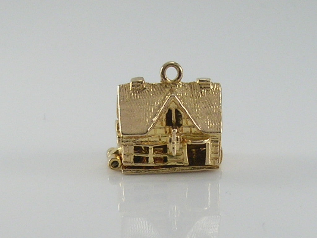 Vintage 9ct Gold Nuvo Horseshoe Inn Charm  H/MK 1970