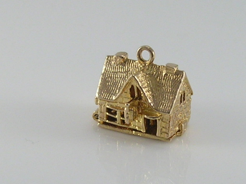 Vintage 9ct Gold Nuvo Horseshoe Inn Charm  H/MK 1970