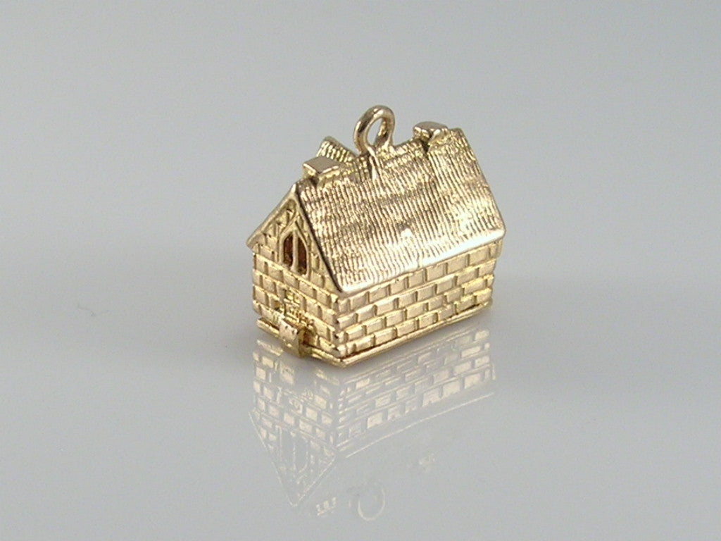 Vintage 9ct Gold Nuvo Horseshoe Inn Charm  H/MK 1970