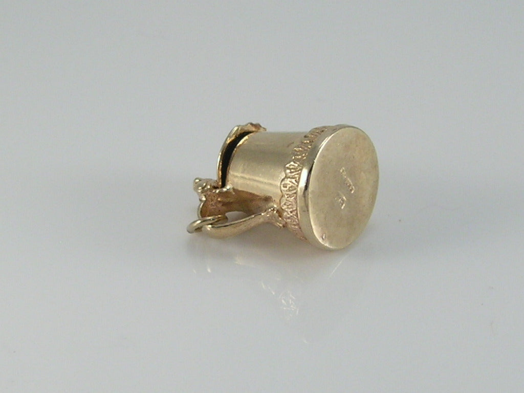 Vintage 9ct Gold Beer Tankard Stein Charm H?MK 1966