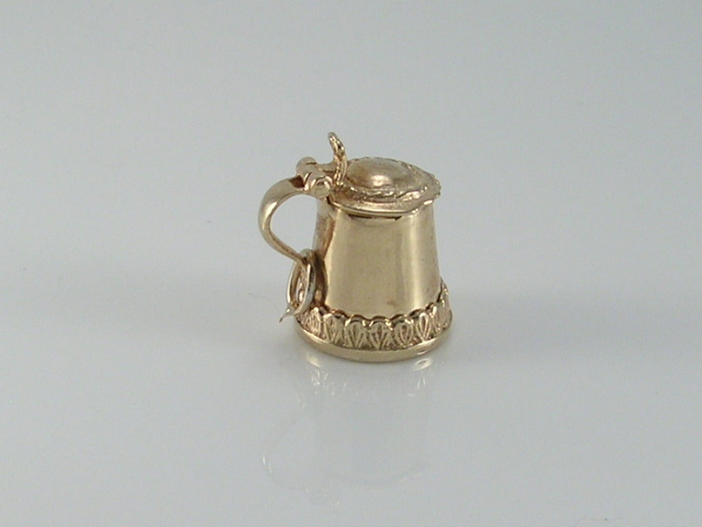 Vintage 9ct Gold Beer Tankard Stein Charm H?MK 1966