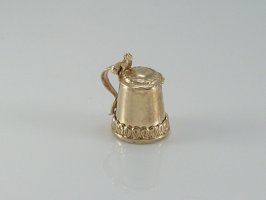 Vintage 9ct Gold Beer Tankard Stein Charm H?MK 1966