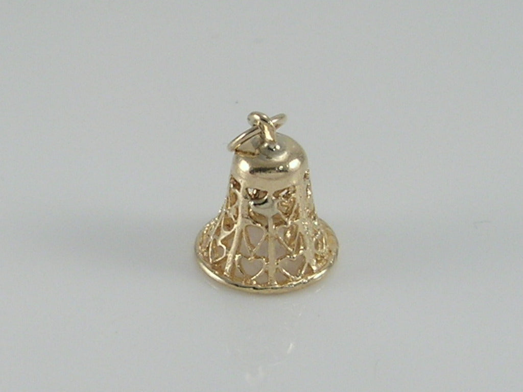 Vintage 9ct Gold Ornate Bell Charm H/MK 1979