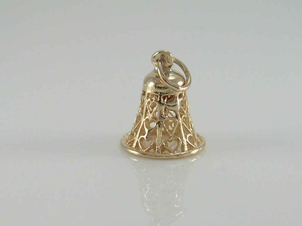 Vintage 9ct Gold Ornate Bell Charm H/MK 1979