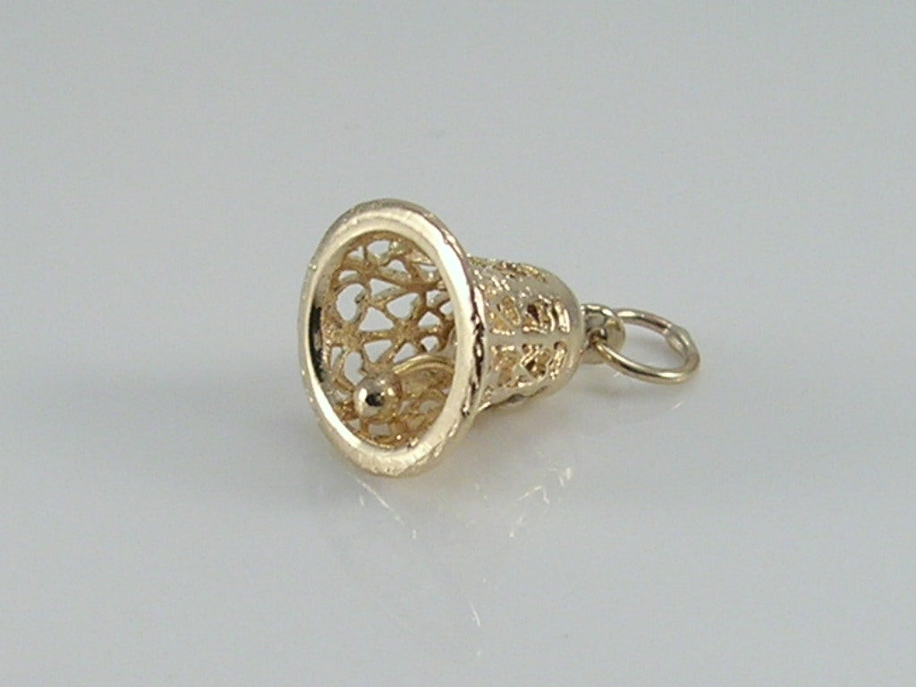 Vintage 9ct Gold Ornate Bell Charm H/MK 1979
