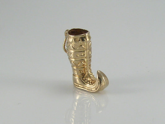 Vintage 9ct Gold Persian Boot Pendant