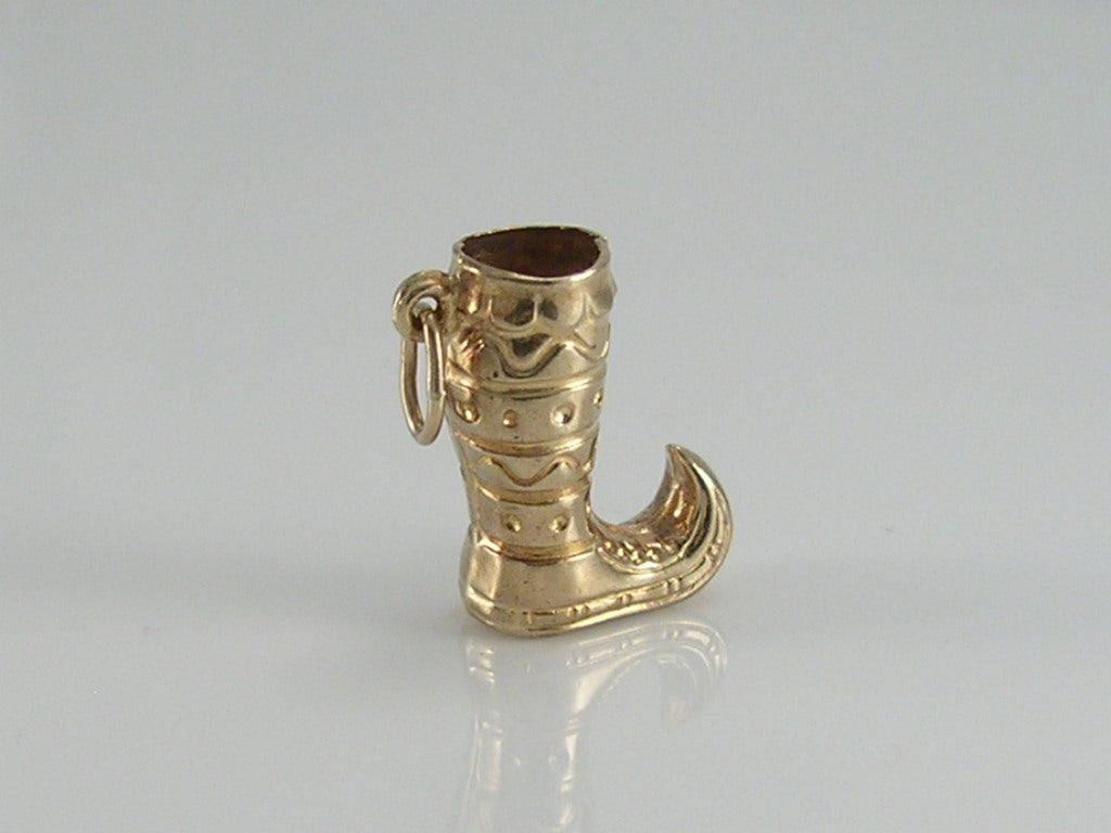 Vintage 9ct Gold Persian Boot Pendant