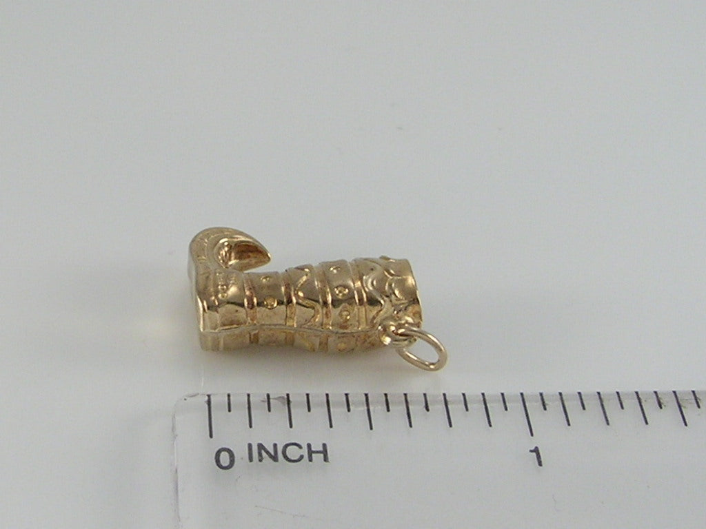 Vintage 9ct Gold Persian Boot Pendant