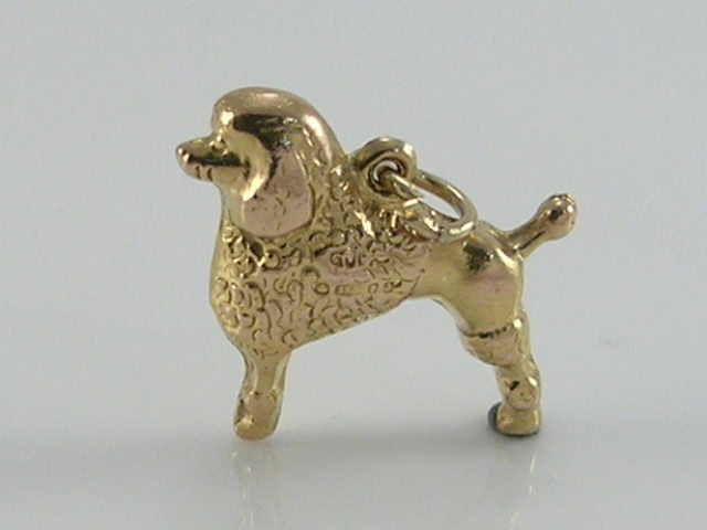 Vintage 9ct Gold Poodle Dog Charm