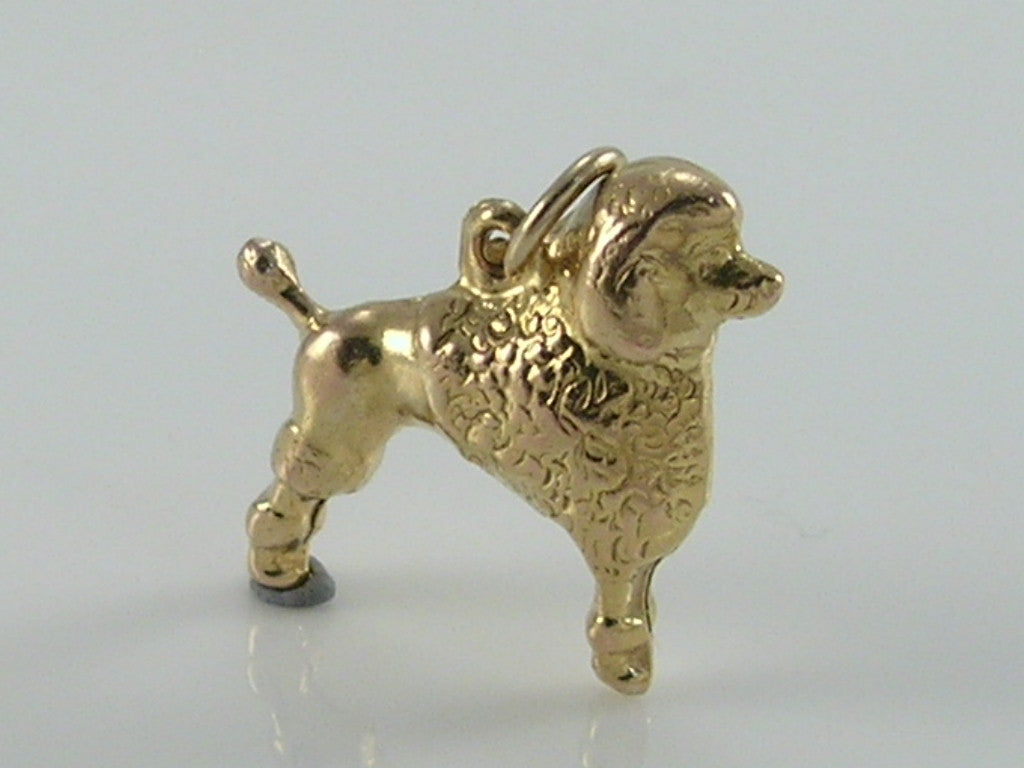 Vintage 9ct Gold Poodle Dog Charm