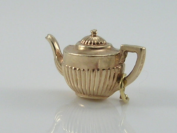 Vintage 3D 9ct Gold Teapot Charm H/MK 1962