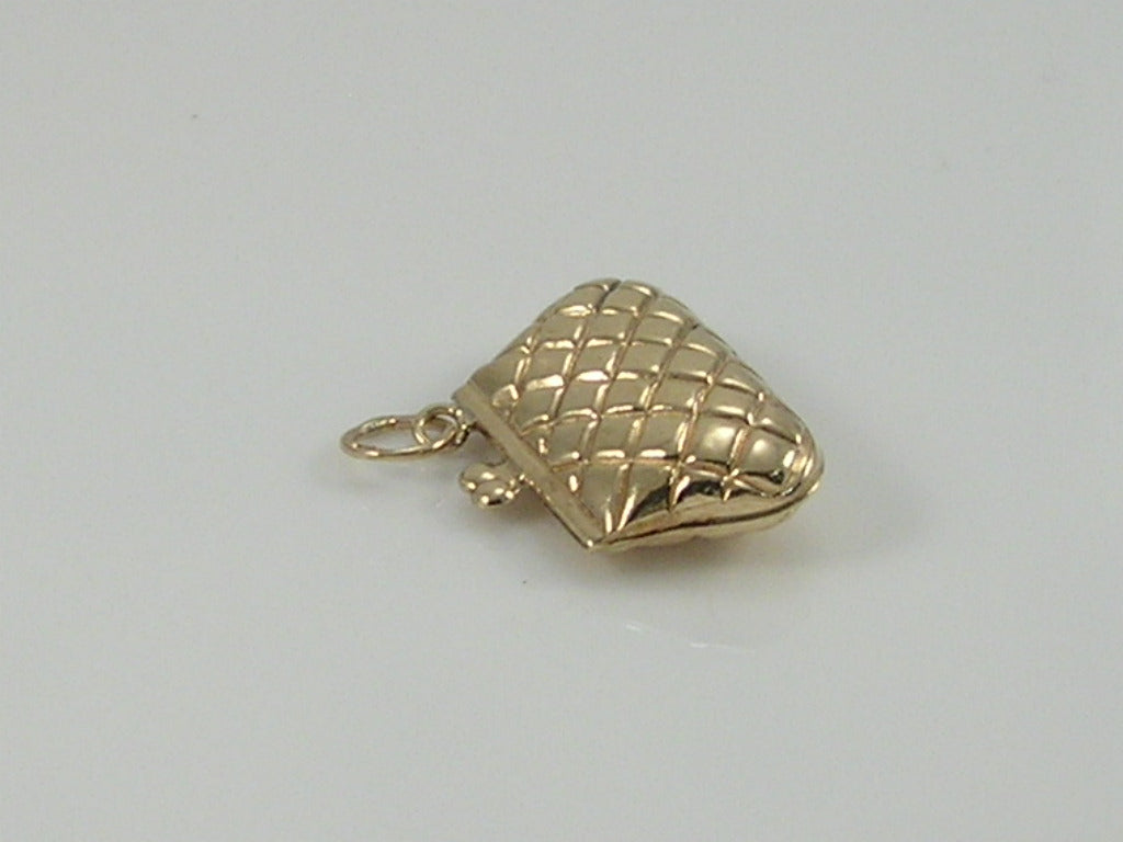 Vintage 9ct Gold Handbag Purse Pendant
