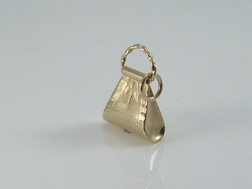 Vintage 9ct Gold Handbag Purse Charm Pendant H/MK 1972