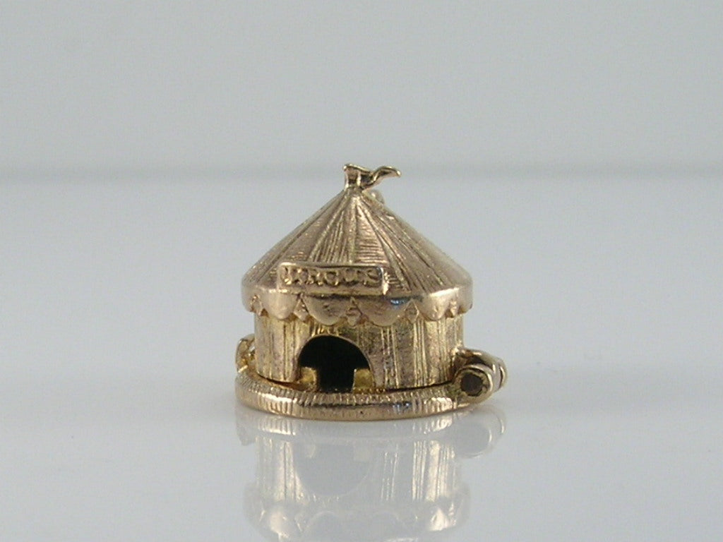 Vintage 9ct Gold Circus Tent Charm