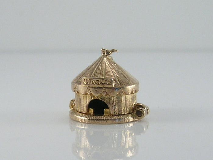 Vintage 9ct Gold Circus Tent Charm
