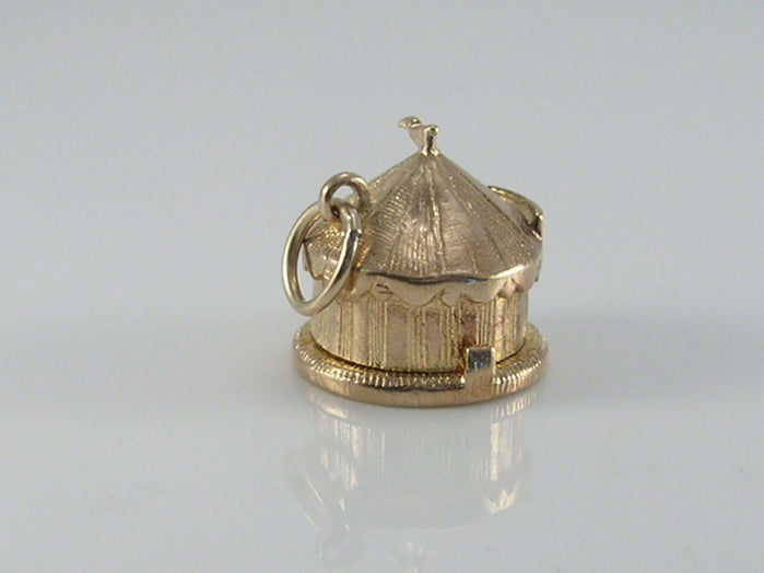 Vintage 9ct Gold Circus Tent Charm