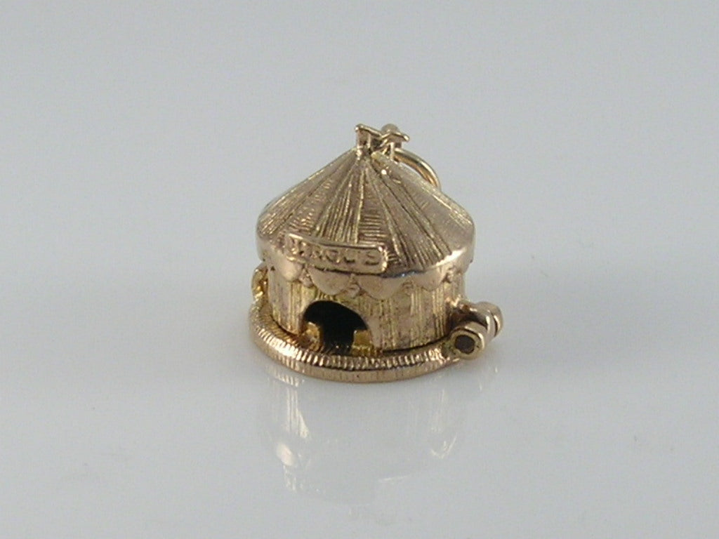 Vintage 9ct Gold Circus Tent Charm