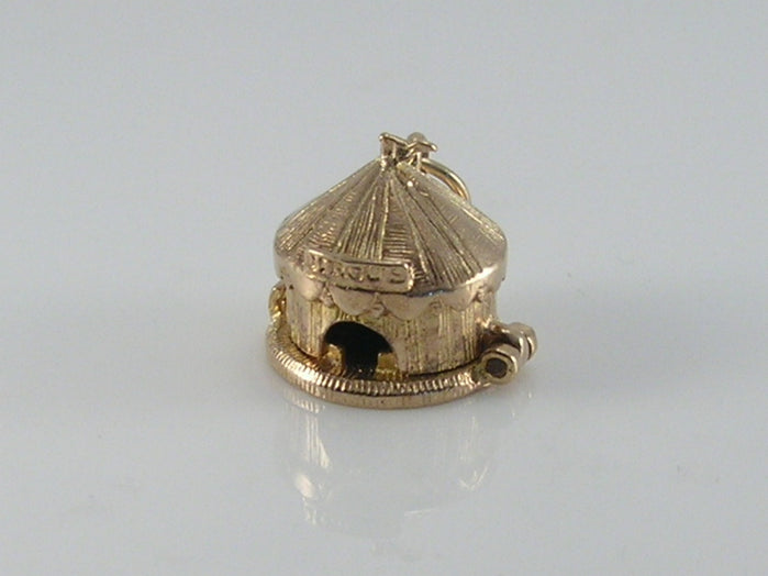 Vintage 9ct Gold Circus Tent Charm