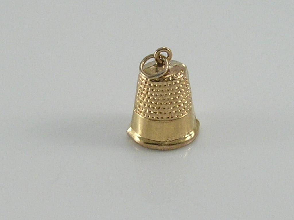 Vintage 9ct Gold Sewing Thimble Charm H/MK 1968