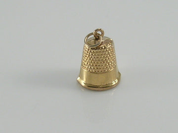 Vintage 9ct Gold Sewing Thimble Charm H/MK 1968