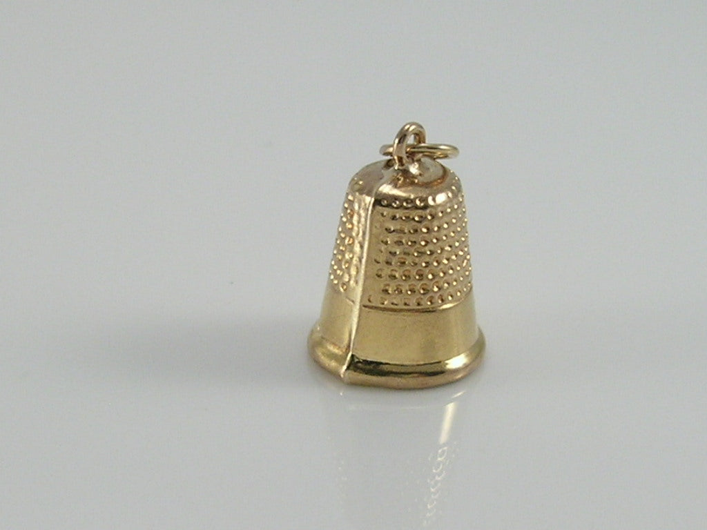 Vintage 9ct Gold Sewing Thimble Charm H/MK 1968