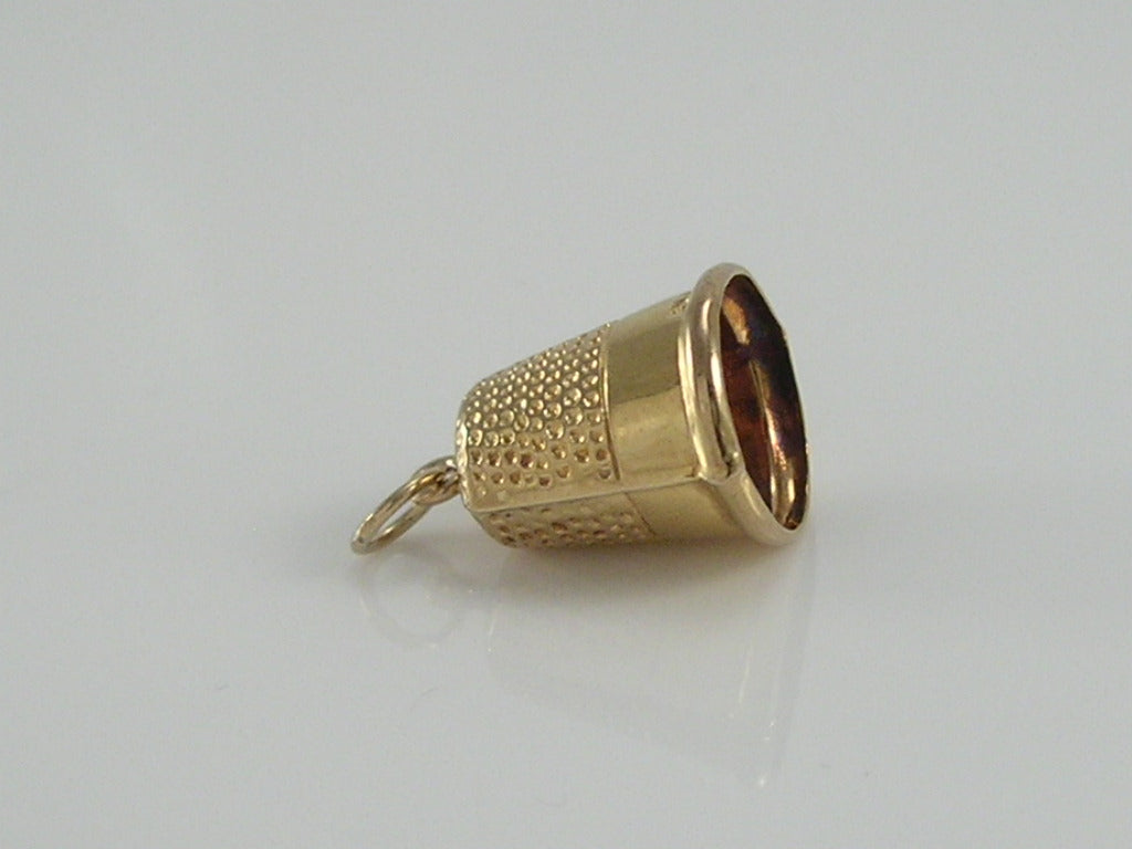 Vintage 9ct Gold Sewing Thimble Charm H/MK 1968