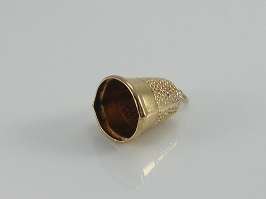 Vintage 9ct Gold Sewing Thimble Charm H/MK 1968