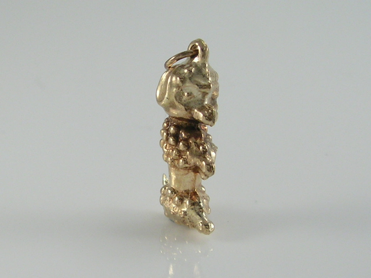 Vintage 9ct Gold Begging Poodle Dog Charm