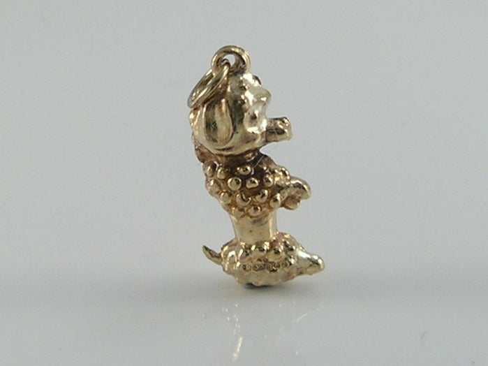 Vintage 9ct Gold Begging Poodle Dog Charm