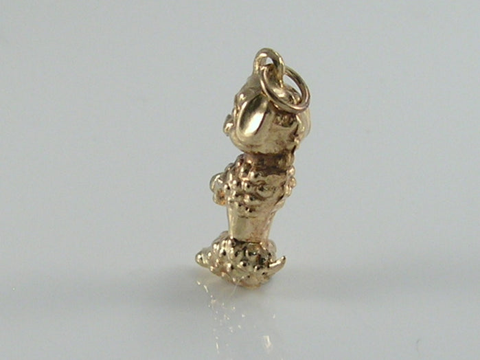 Vintage 9ct Gold Begging Poodle Dog Charm