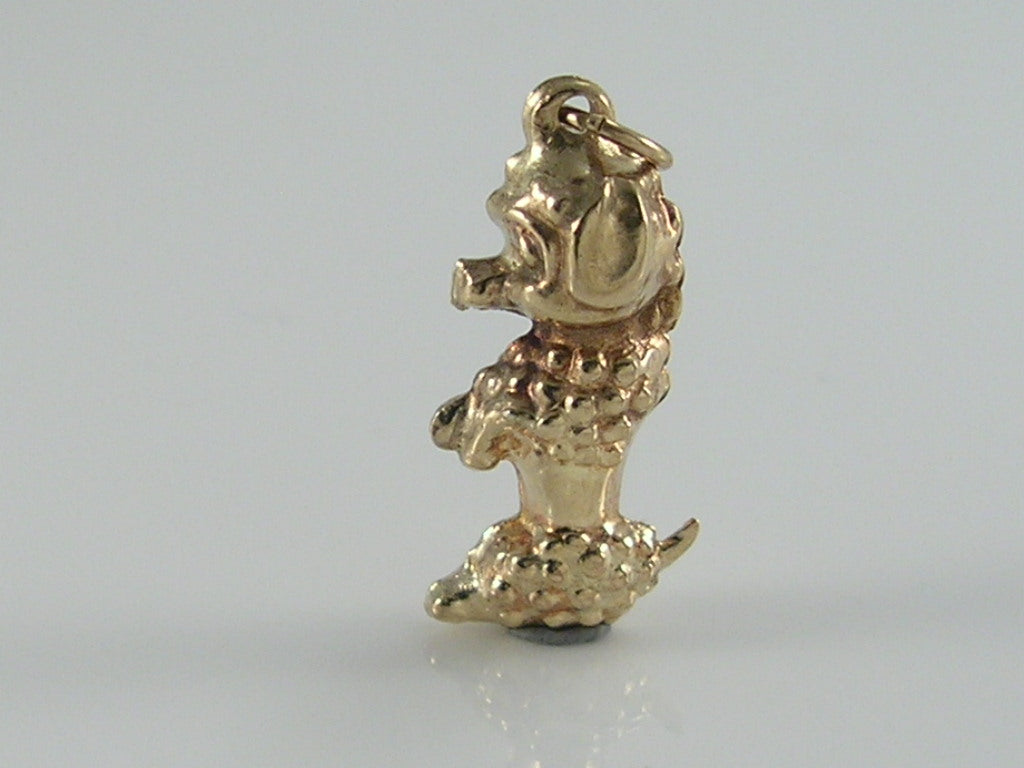 Vintage 9ct Gold Begging Poodle Dog Charm