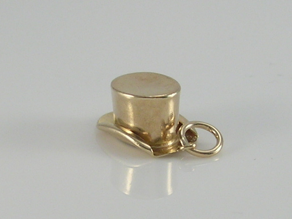 Vintage 9ct Gold Top Hat Charm