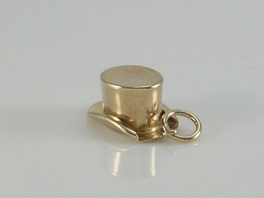 Vintage 9ct Gold Top Hat Charm