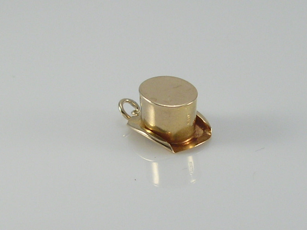 Vintage 9ct Gold Top Hat Charm